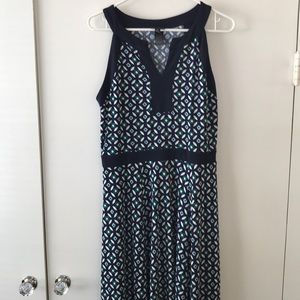 Casual BL/BLK/GRN Cream Dress Sz 12 $3 if Bundled